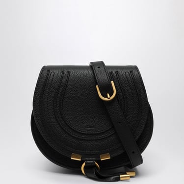 Chloe Marcie Black Small Saddle Bag Women