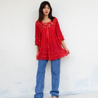 Ruffled Mexican Blouse | The Vintage Jesus - Xalapa, MX | ATTIC