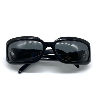 CHANEL Vintage Rheinstone Square Sunglasses 5064-B