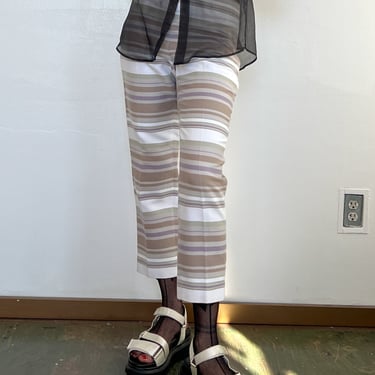 Celine Stripe Crop Trousers (M)