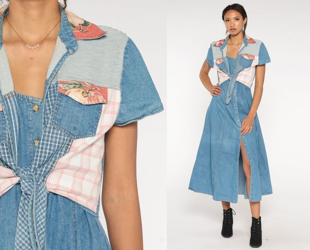 Patchwork Denim Dress – Every Girlz Obsession