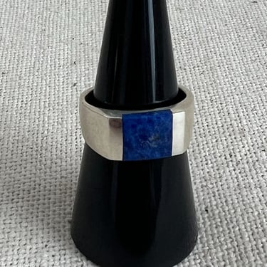 Reconstituted Lapis Lazuli Inlay Ring