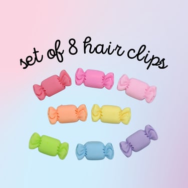 Candy Hair Clip Set Cute Pastel Kawaii Candies Barrette Clips 
