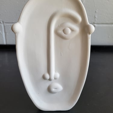 Tall Face Ceramic Vase