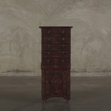 FOLK ART SIDE CABINET