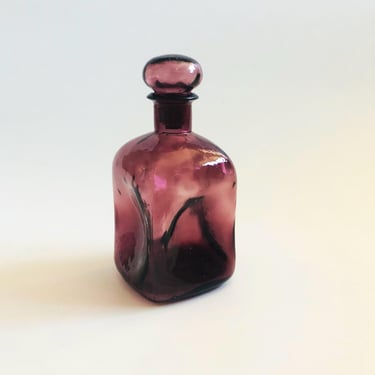 Purple Glass Decanter 