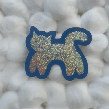 Cloud Cat Glitter Sticker