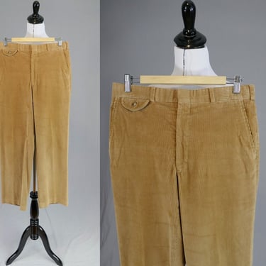 80s Mens Brown Cords - 31