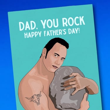 Dad You Rock Greeting Card