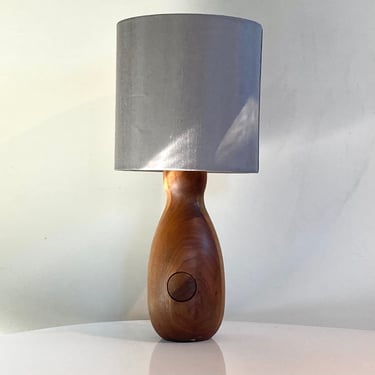 70s modern teak lamp with comparment 