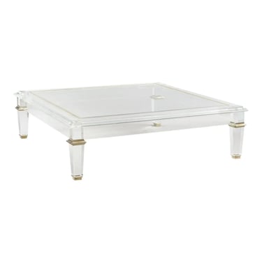 Caracole Signature Large Contemporary Acrylic Pierre Cocktail Table