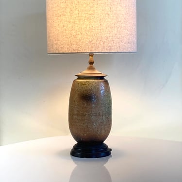 Midcentury handthrown ceramic lamp 