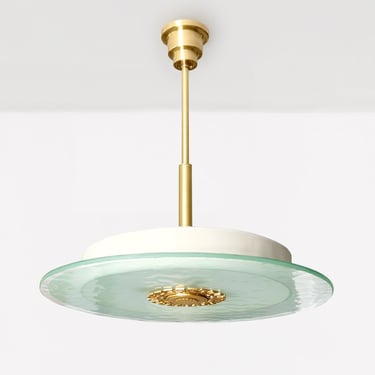 Swedish Art Deco chandelier with stepped design