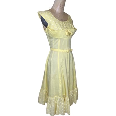 1950s yellow sun dress 