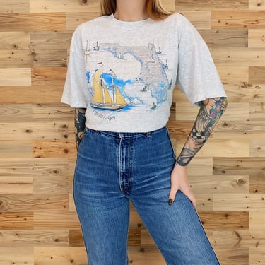 90's Florida Keys Vintage Travel T Shirt 