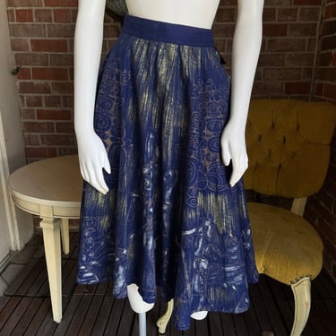 1950s Mayan Circle Skirt