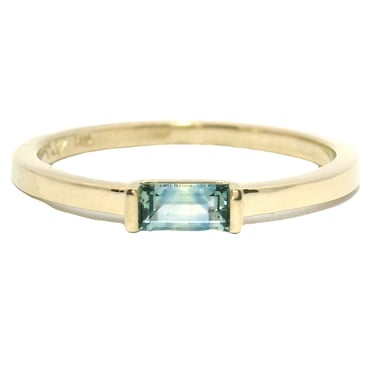 The Yuka - Indigo Montana Sapphire Baguette Ring