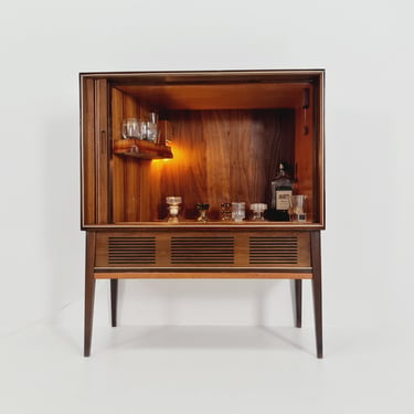 Rare Mid century walnut German bar/sideboard, BY Mandarin 1950s 