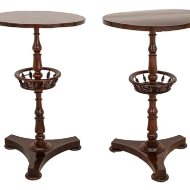 Victorian Rosewood Lamp Tables, Pair