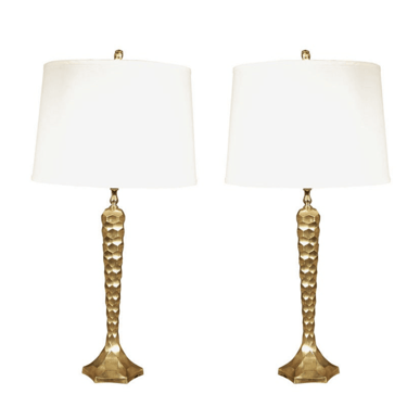 Pair of Gold Leaf Florence Table Lamps by Bryan Cox