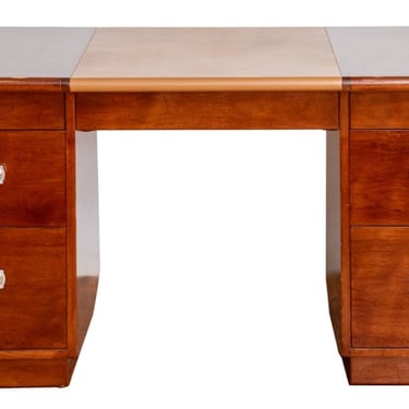 Art Deco Cherrywood Kneehole Desk
