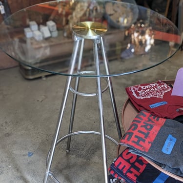 MCM Bistro Style Glass top Table