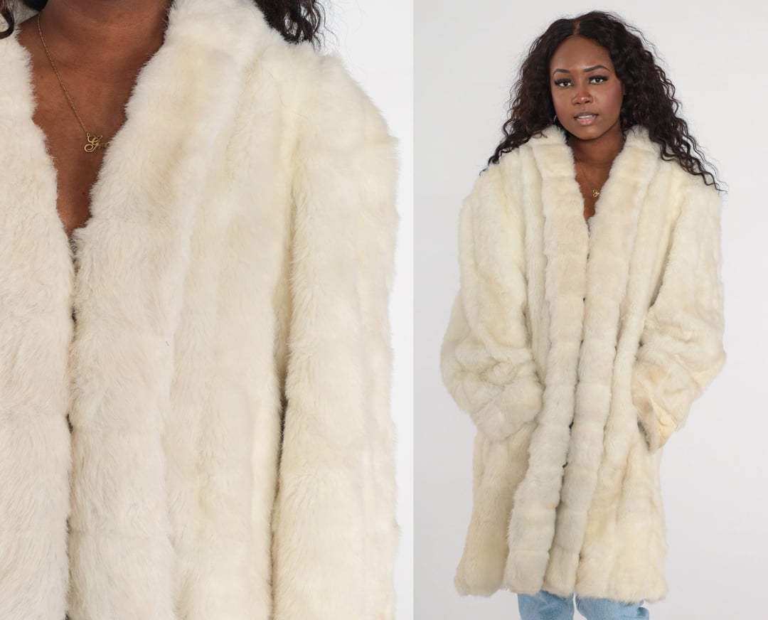 Oleg Cassini faux 2024 minc fur coat