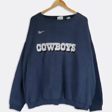 Vintage Reebok NFL Dallas Cowboys Embroidered Sweatshirt Sz 2XL