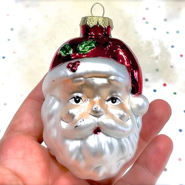 VINTAGE: Glass Christmas Tree Santa Ornament -  Thomas Pacconi Collection - Replacement - Mercury Ornament - Christmas 