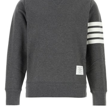 Thom Browne Men Dark Grey Cotton Sweatshirt