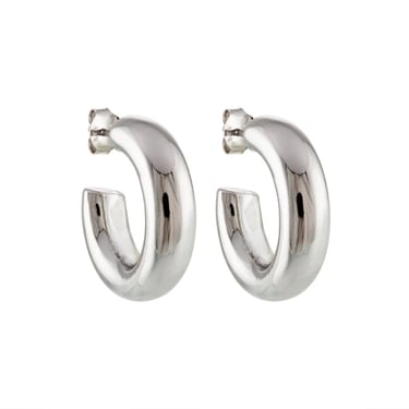 Small Perfect Hoops in Silver
