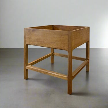 Danish Oak Square Planter Table / Bar Table - #A1603