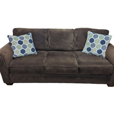 Brown Microfiber Three Seat Couch