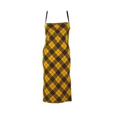 Dolce &amp; Gabbana Yellow Plaid Dress