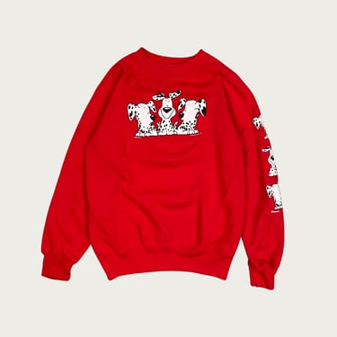 (S) 80s Red Dalmation Cartoon Sweatshirt