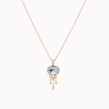 Jellyfish Aquamarine & Diamonds Necklace