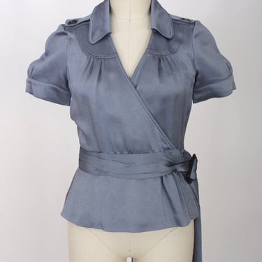 Burberry Satin Belted Blouse