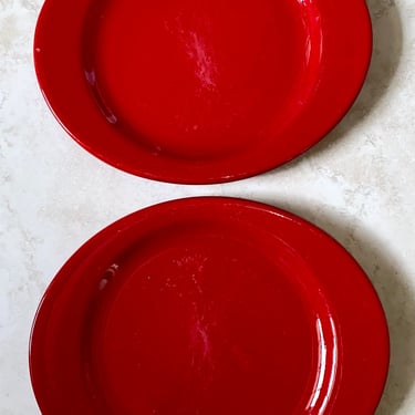 WAECHTERSBACH  11” x 9” Oval Platter Plates~ large red serving appetizer trays~  German Christmas Dinnerware, Christmas table decor 