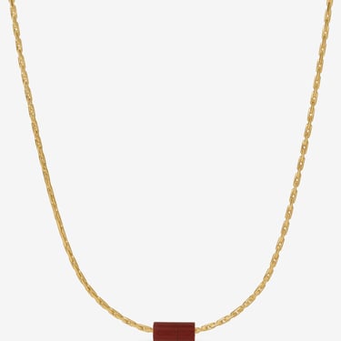 Kozakh - Little Bead Necklace - Gold/Redstone