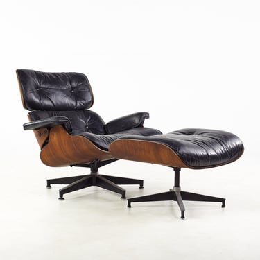 Eames for Herman Miller Mid Century Rosewood Lounge Chair with Ottoman - mcm 