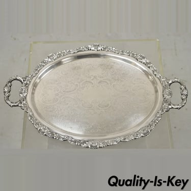 Vintage EPCA Bristol Silverplate by Poole Silver Plated Oval Platter Tray