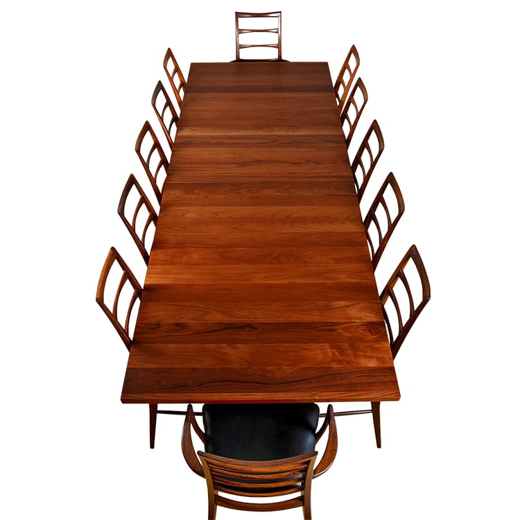 Finn Juhl Solid-Teak Danish Expanding Dining Table Retailed by Illums Bolighus