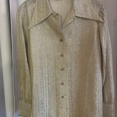 1970s Jami Originals Silver Blouse