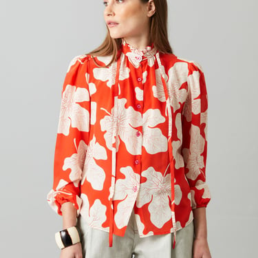 Willow Blouse | Vibrant Verdant in Red