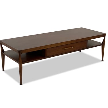 Broyhill Saga Coffee Table in Walnut, Circa 1960s - *Please ask for a shipping quote before you buy. 