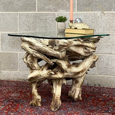 LOCAL PICKUP ONLY ———— Vintage Driftwood End Table 