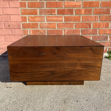 Mid Century Modern Coffee Side Table With Storage Drawer Solid Wood Custom Furniture Bedside Storage Media Vintage Eames MCM - 2 AVAILABLE 