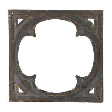 Reclaimed Cast Bronze Quatrefoil 14 in. Square Panel