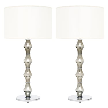 Murano Glass Chrome Lamps