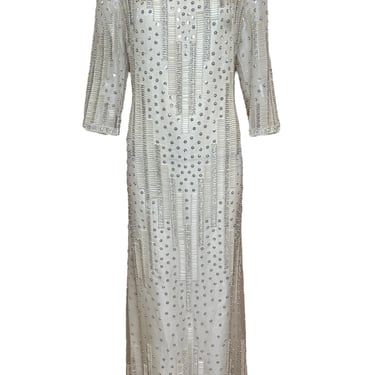 Dynasty 1960s Regency Silk Beaded Kaftan Gown